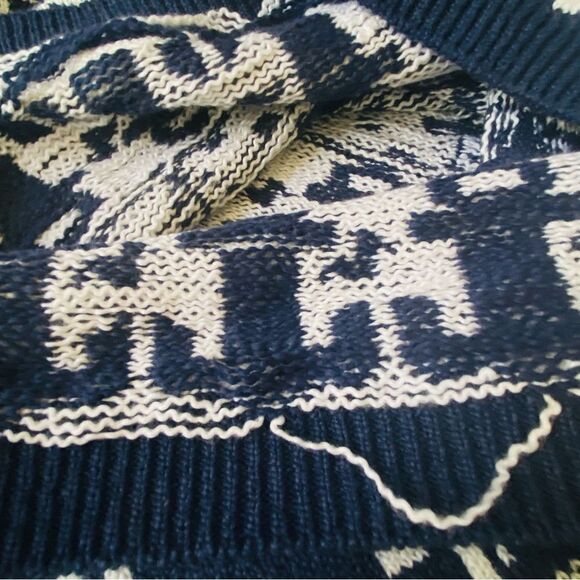 BABO Vintage Hand Knit Los Angeles Nautical Design Sweater One Size XL - Picture 4 of 7